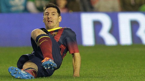 Messi out for six to eight weeks with leg injury
