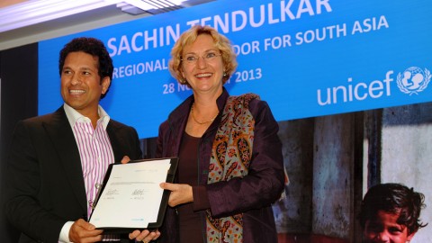 UNICEF named Sachin Tendulkar as their brand ambassador for South Asia