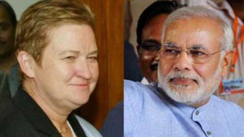 Nancy Powell meets Narendra Modi