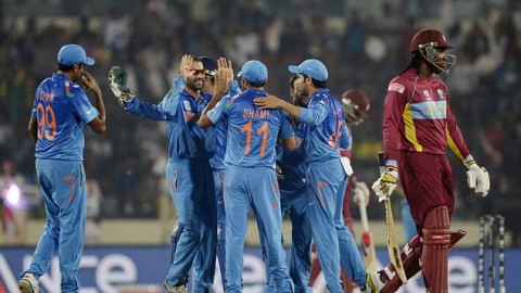 India strolls past West Indies to top Group 2