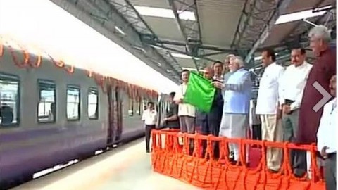 PM Modi flags off new train for Vaishno Devi