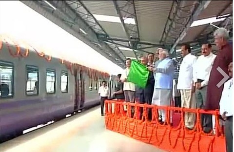 PM Modi flags off new train for Vaishno Devi
