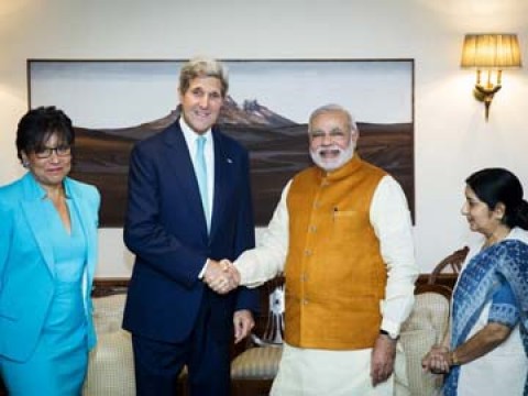 John Kerry meets Prime Minister Narendra Modi