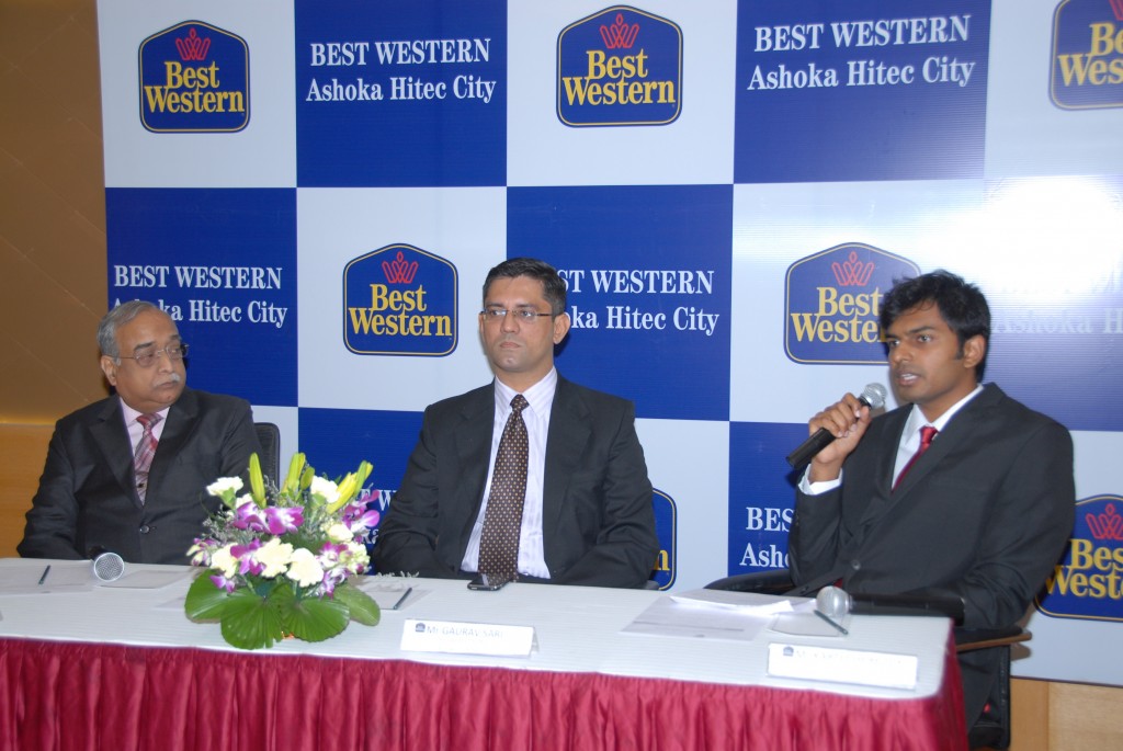 L-R Pradeep Kumar Dutt MD, Mr. Gaurav Sarin- Associate Vice President & Mr. Karteesh Reddy-ED.