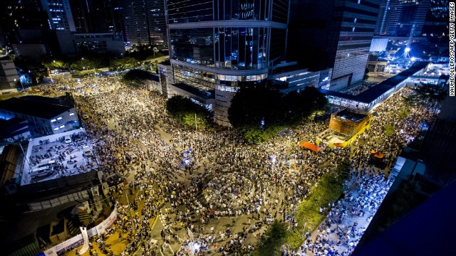 Protest in Hong Kong in demand of democracy