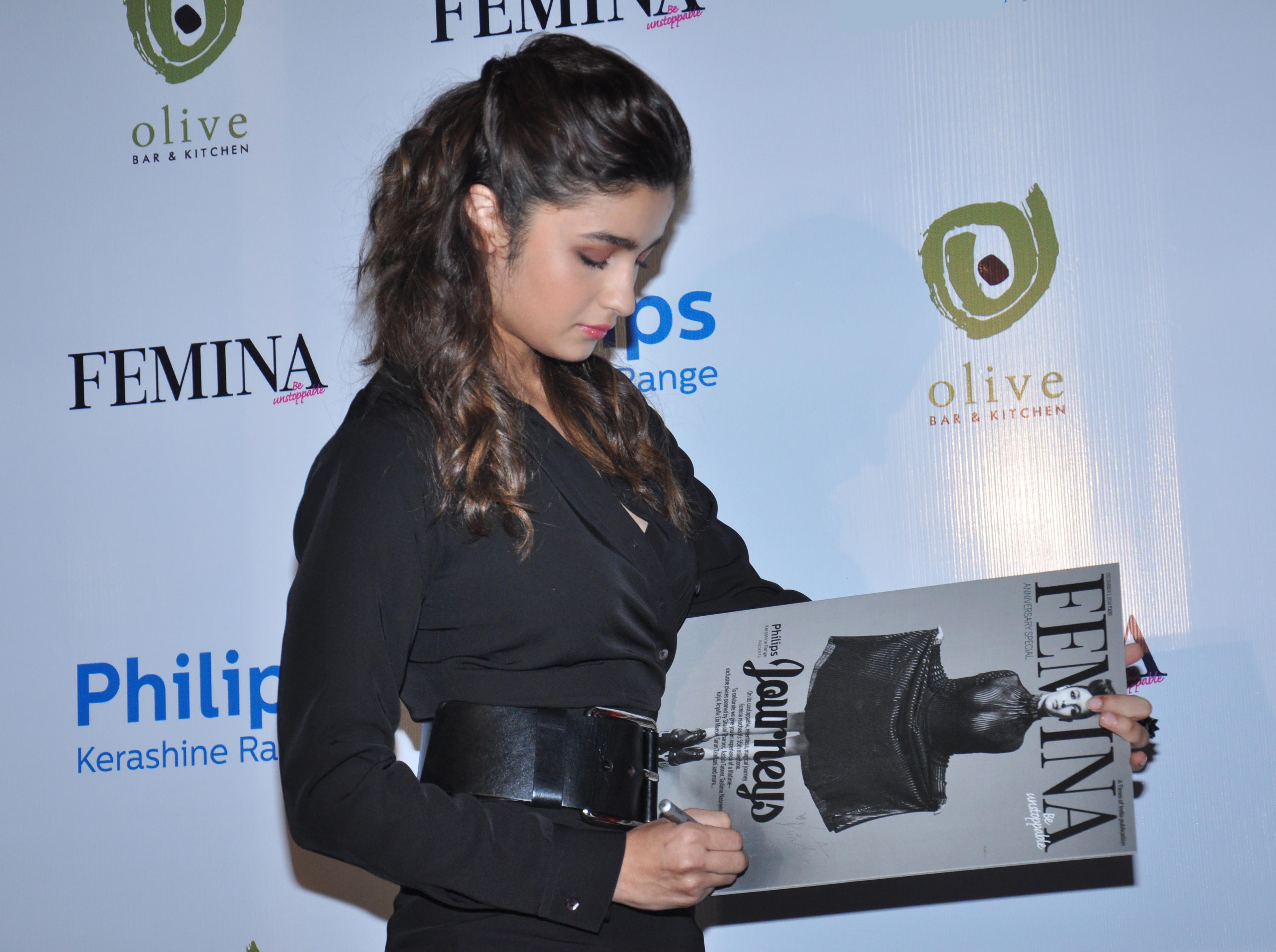 Alia Bhatt graced the cover launch of Feminas 55th Anniversary issue at Guppy by Olive.5