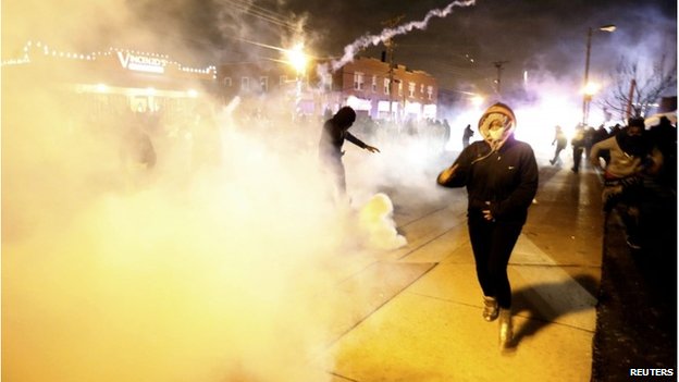 Ferguson decision spreads violence