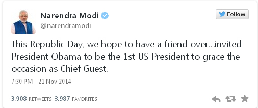 Modi invited Obama