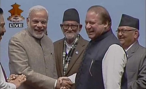 Finally Modi, Sharif Shake Hands at SAARC
