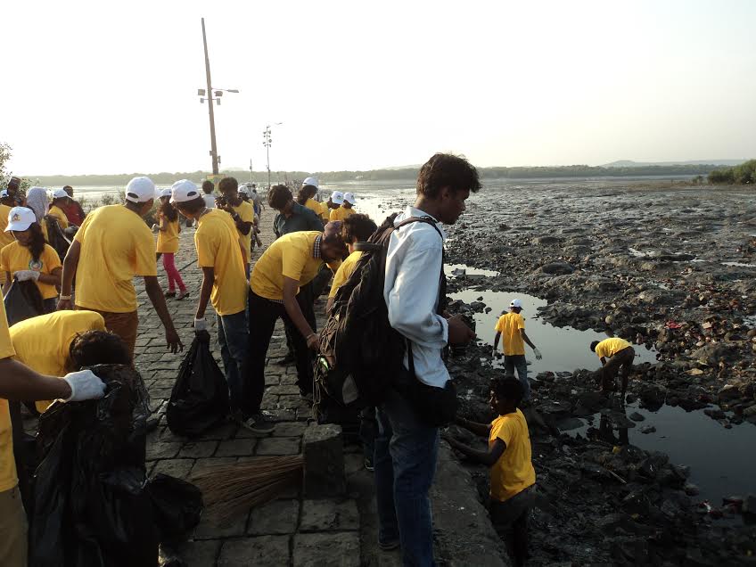 Cleanliness Drive at Juhu Beach in Mumbai