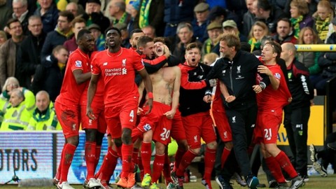 Goal fest at Carrow Road as Liverpool narrowly surpass Norwich city in a 4-5 win