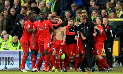 Goal fest at Carrow Road as Liverpool narrowly surpass Norwich city in a 4-5 win