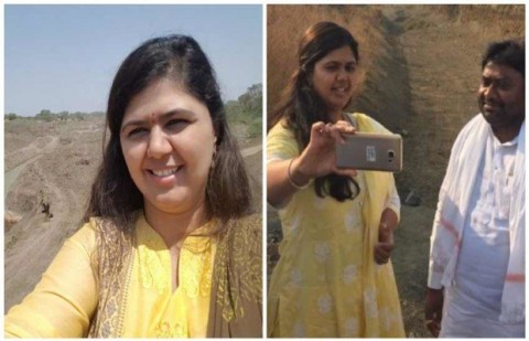 It seems ‘drought selfie’ was necessary for Minister Pankaja Munde