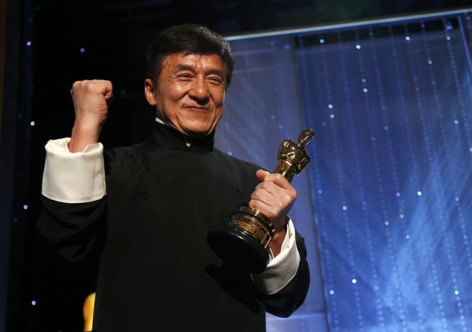 Actor Jackie Chan was awareded with Honorary Oscar at the 8th Annual Governors Awards in Los Angeles. Photo: REUTERS/Mario Anzuoni