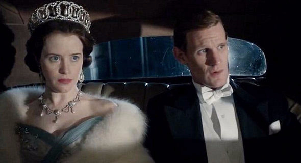 Claire Foy as Queen Elizabeth II and Matt Smith as Prince Philip