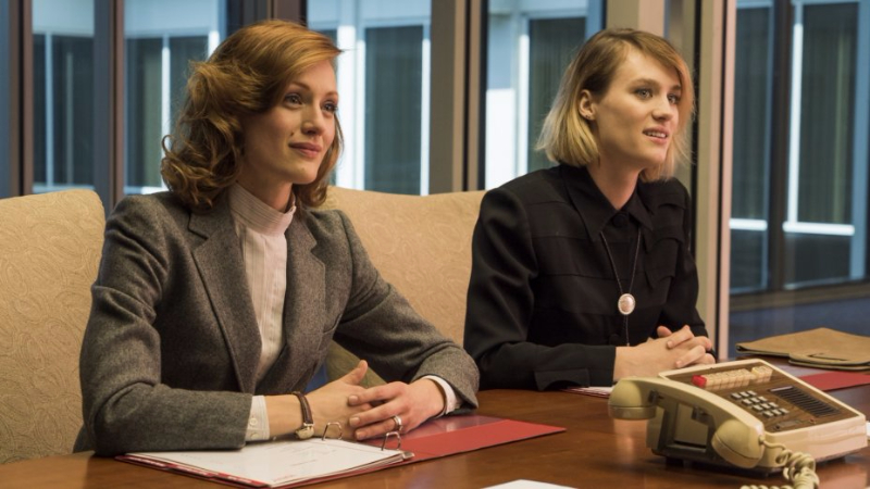 Kerry Bishé as Donna Noble(left) and Mackenzie Davis as Cameron Howe(right)