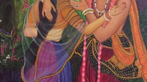 Painting exhibition showcased Mother Daughter ‘Devotion to Krishna’