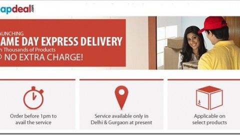 Snapdeal launches ‘Same-Day Delivery’ In India