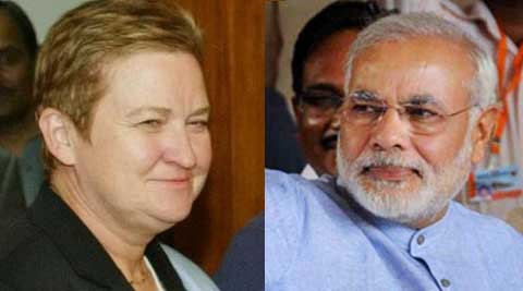 Nancy Powell meets Narendra Modi