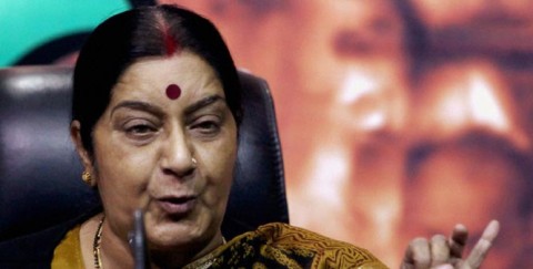 Sushma Swaraj meets President over Lokpal selection panel issue