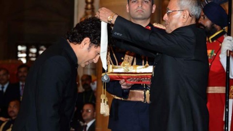 Sachin Tendulkar receives Bharat Ratna