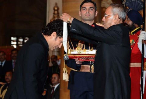 Sachin Tendulkar receives Bharat Ratna