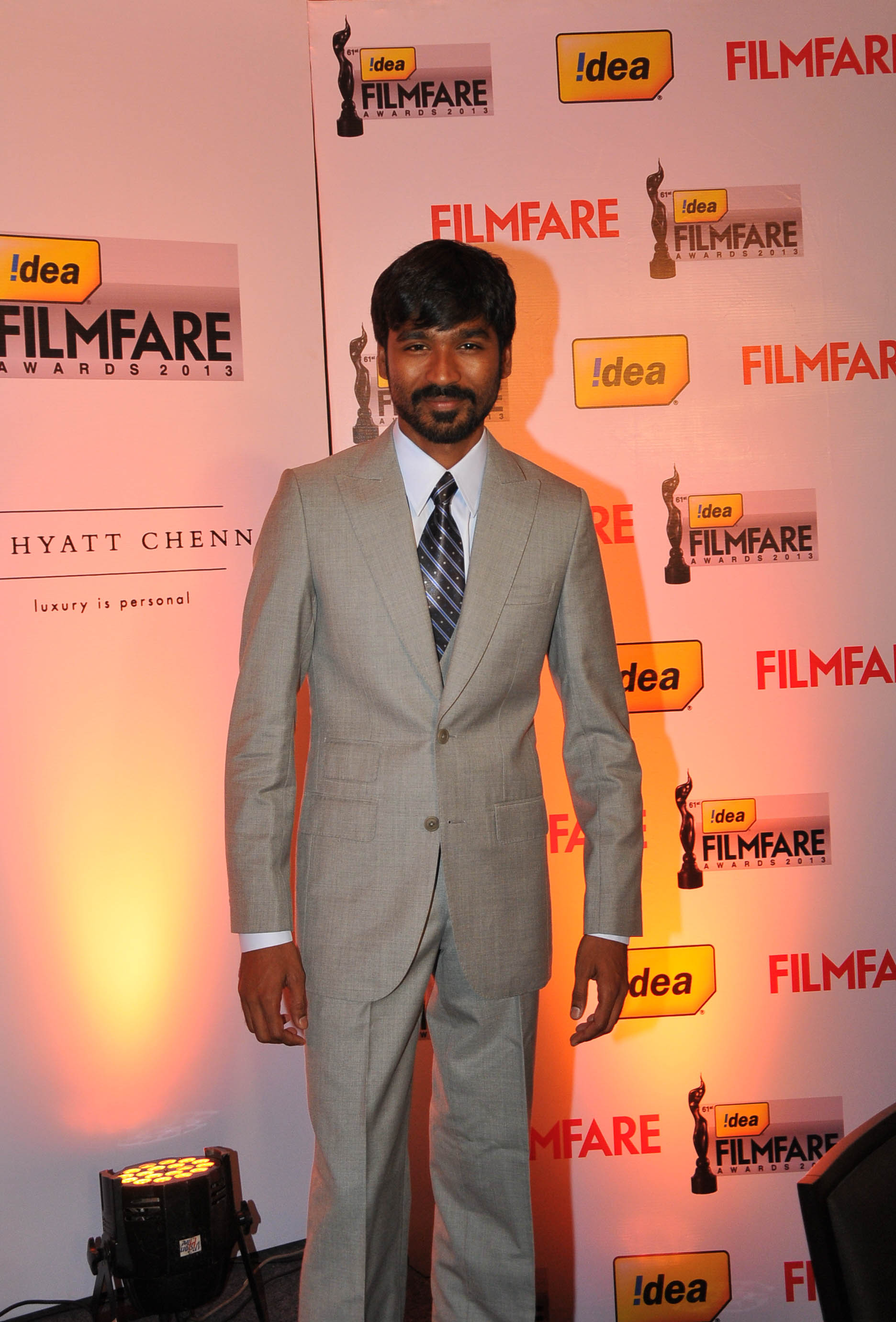 Dhanush at the '61st Idea Filmfare Awards 2013' Press Conference at Park Hyatt Hotel, Chennai.13