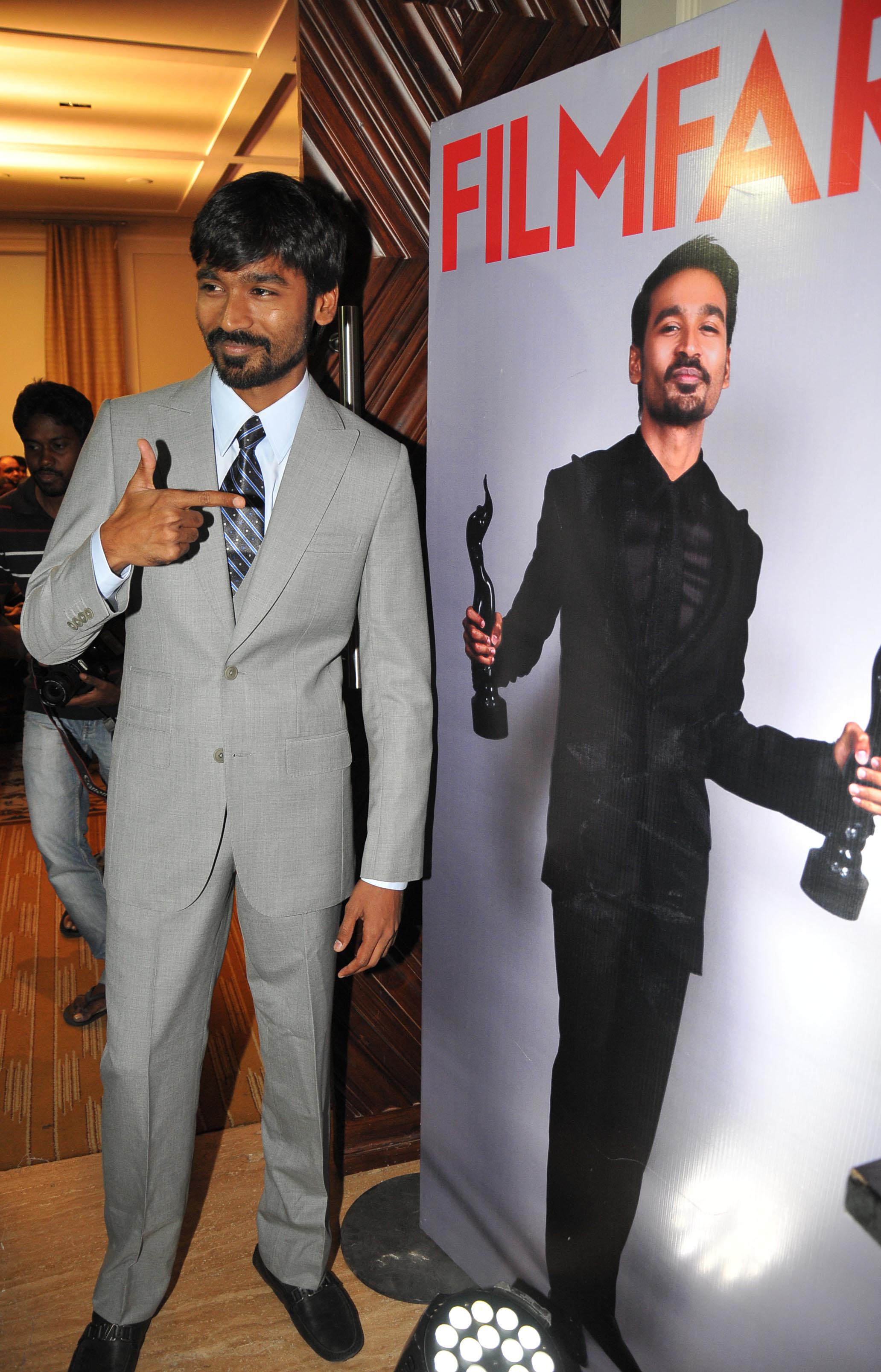 Dhanush at the '61st Idea Filmfare Awards 2013' Press Conference at Park Hyatt Hotel, Chennai.5