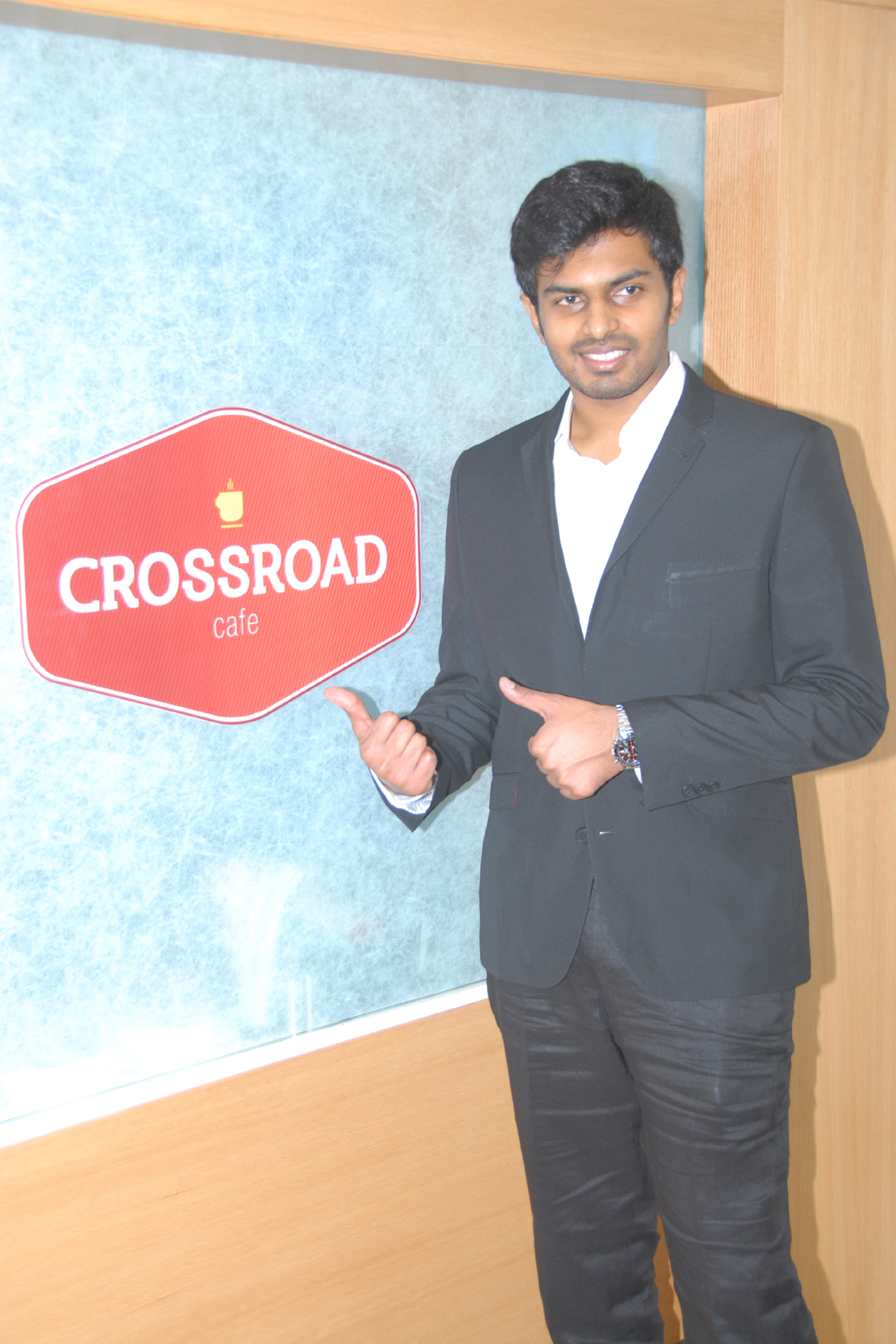 Mr. Karteesh Reddy Madgula - Executive Director at the launch of Crossroad Cafe