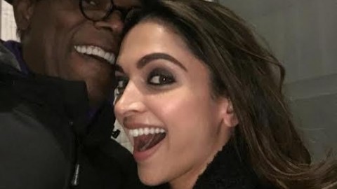 Deepika does a namaste to Samuel Jackson!