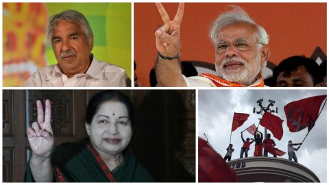 BJP dethrones Congress in Assam and Left wins Kerala, while  Jayalalitha and Mamata retain power in their states